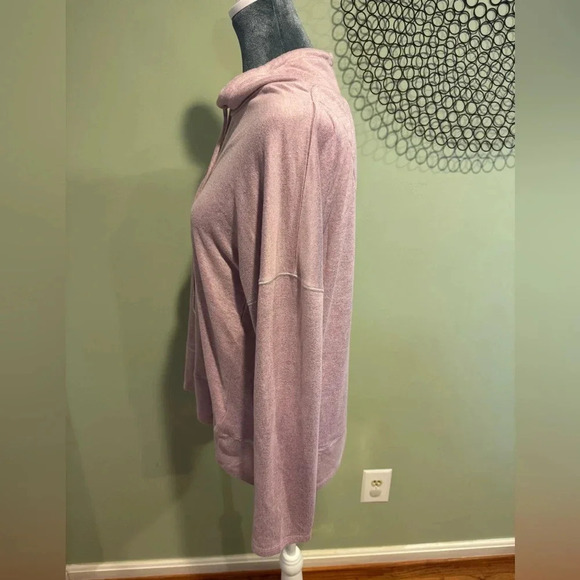 Ellen Tracy - Heather Rose drawstring mock neck long sleeve - Size Large - Picture 2 of 4